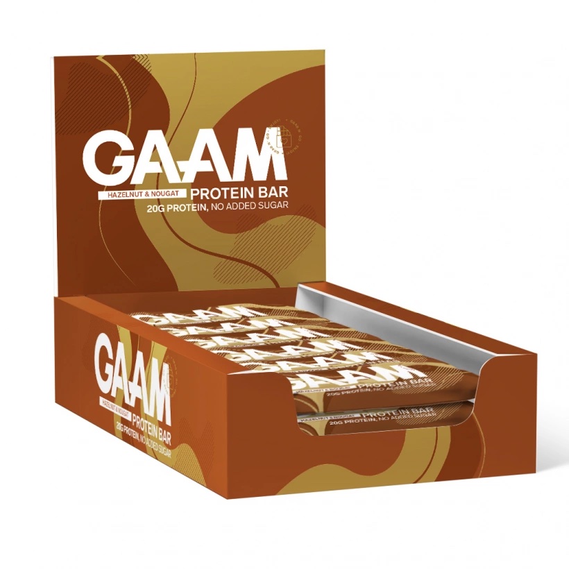 Läs mer om GAAM Protein Bar Hazelnut & Nougat 55g x 12st