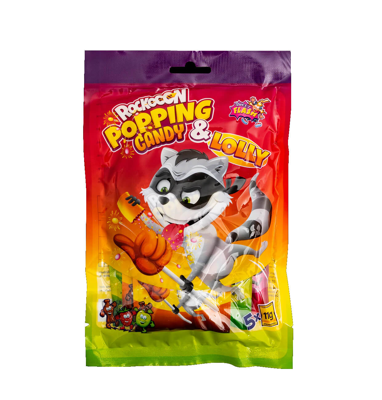 Sweet Flash Popping Candy & Lolly 55g