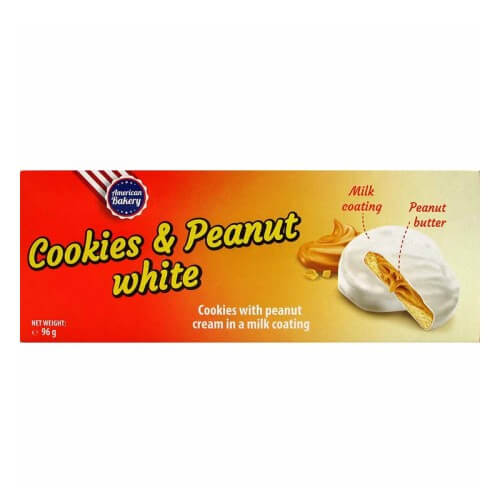 Läs mer om American Bakery Cookies & Peanut White 96g