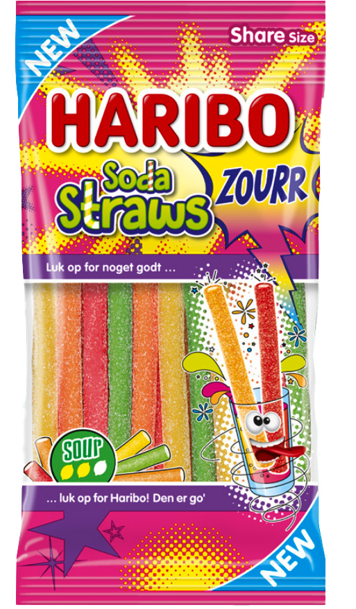 Haribo Soda Straws Zourr 90g