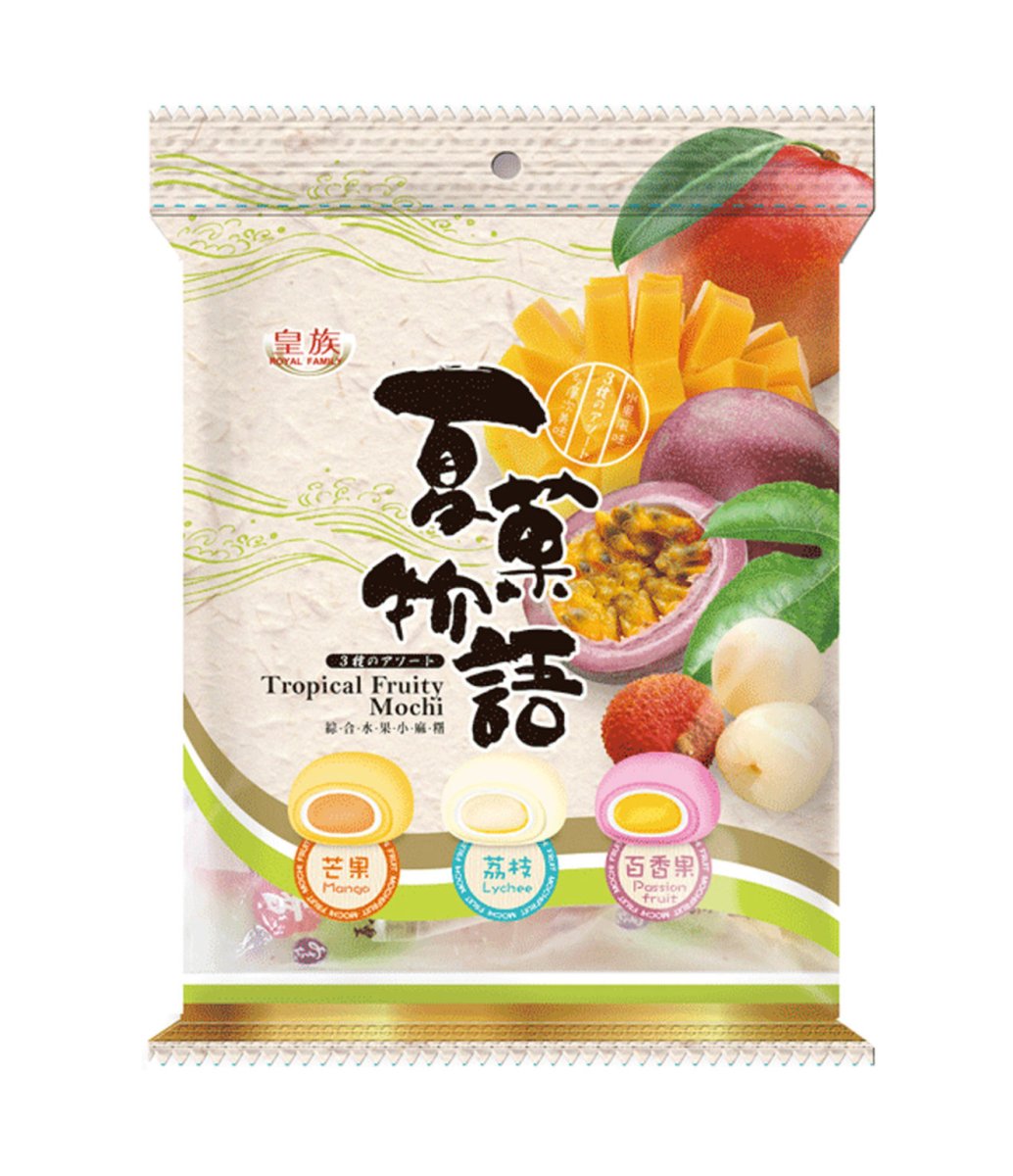 Läs mer om Royal Family Mini Mochi Tropical Fruit 120g