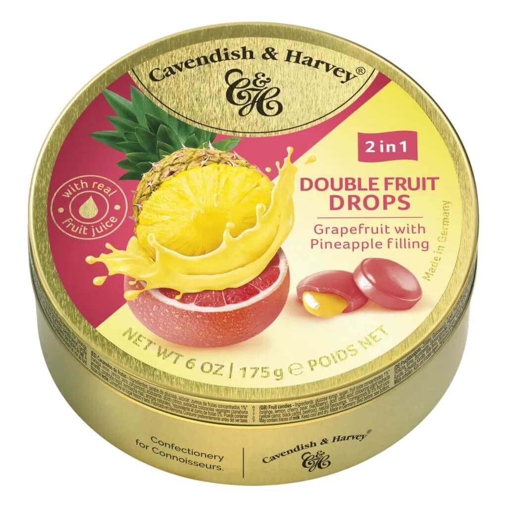 Läs mer om Cavendish & Harvey Grapefruit Pineapple Drops 175g