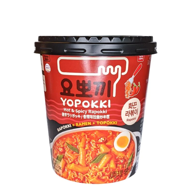 Rabokki Ramen Rice Cake Cup Hot & Spicy 145g