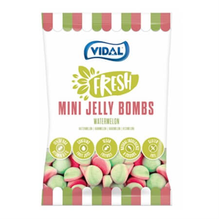 Läs mer om Vidal Mini Jelly Bombs Watermelon 80g