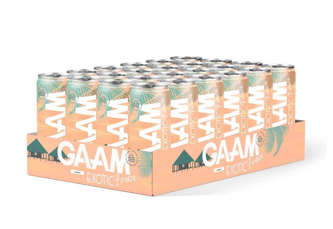 GAAM Energy - Exotic Breeze Mango 33cl x 24st