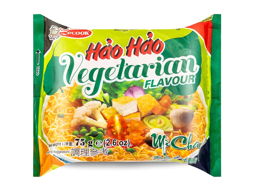 Hao Hao Instant Noodles Vegetarian Flavour 75g