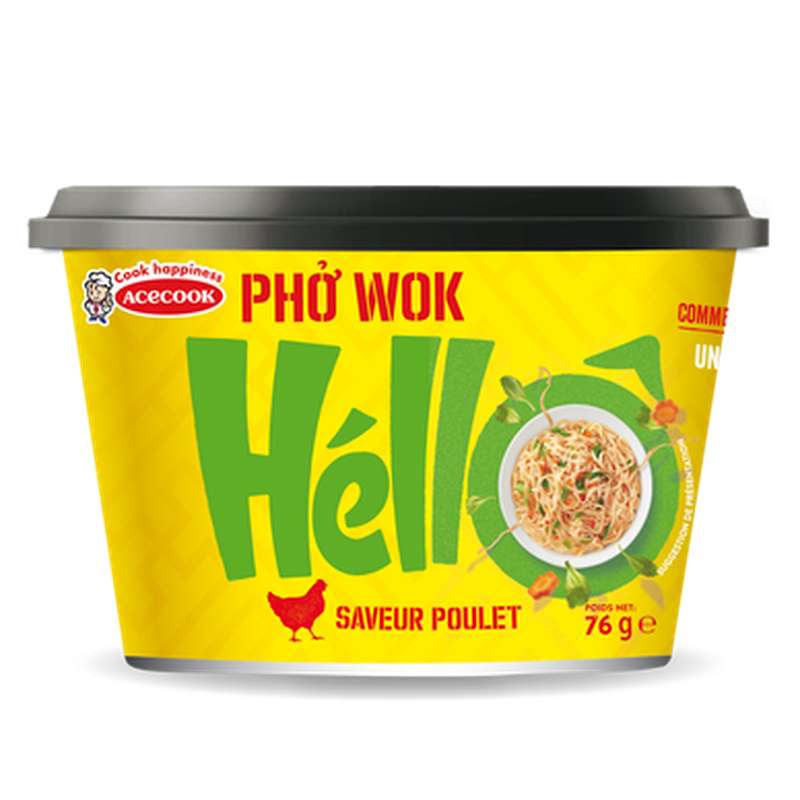 Läs mer om Acecook Rice Noodle Wok - Chicken Flavour 76g