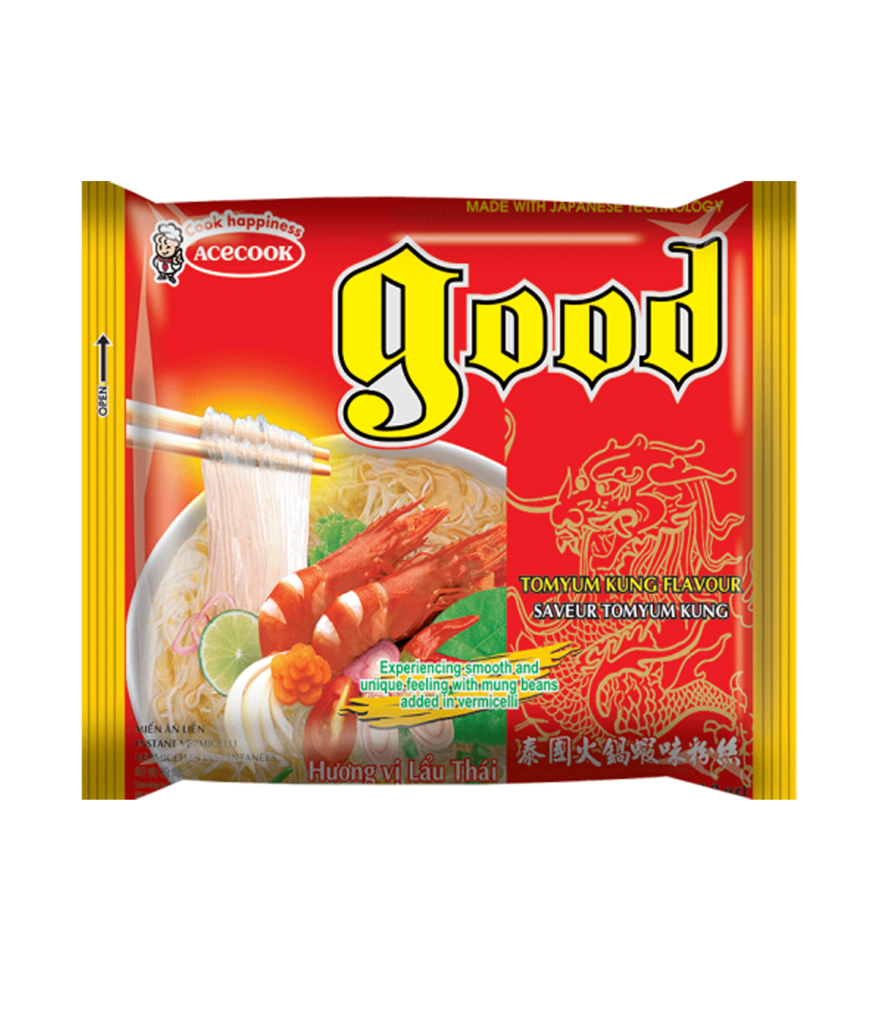 Läs mer om Acecook Glasnudlar Tom Yum 62g