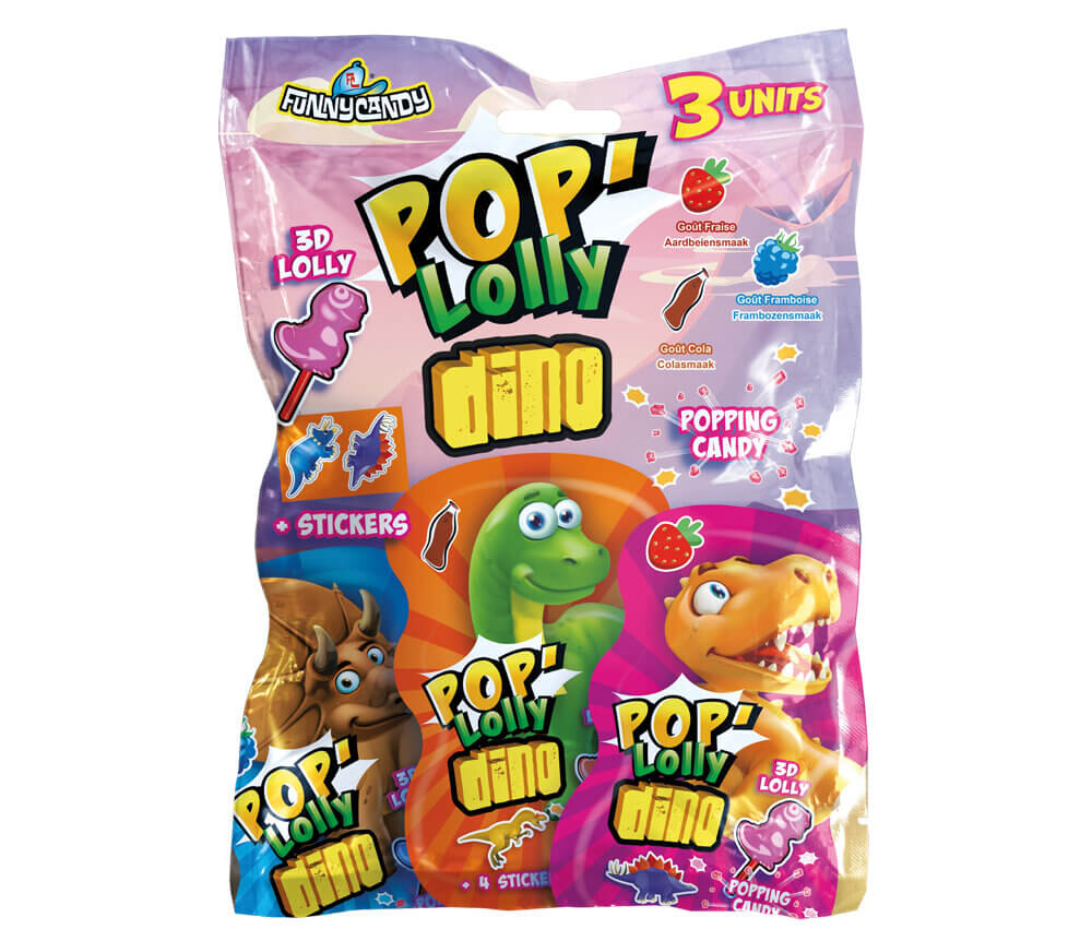 Läs mer om Pop Lolly Dino 3-pack 48g