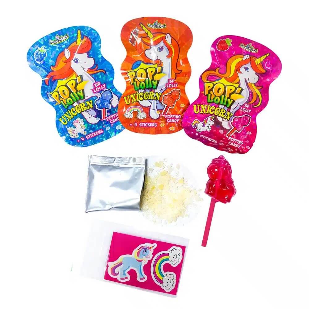 Läs mer om Pop Lolly Unicorn 3-pack 48g