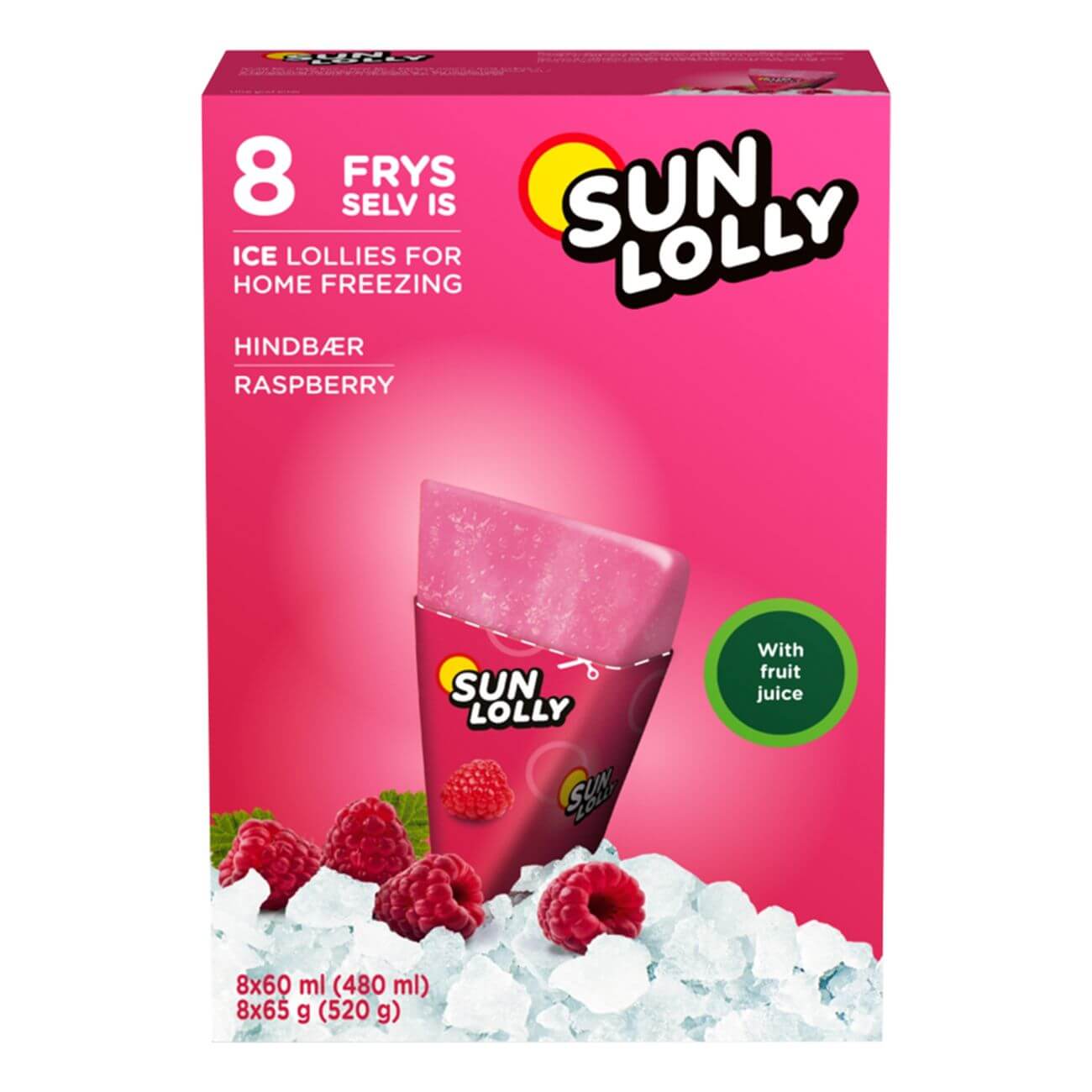 Läs mer om Sun Lolly Ice Lollies - Raspberry 520g