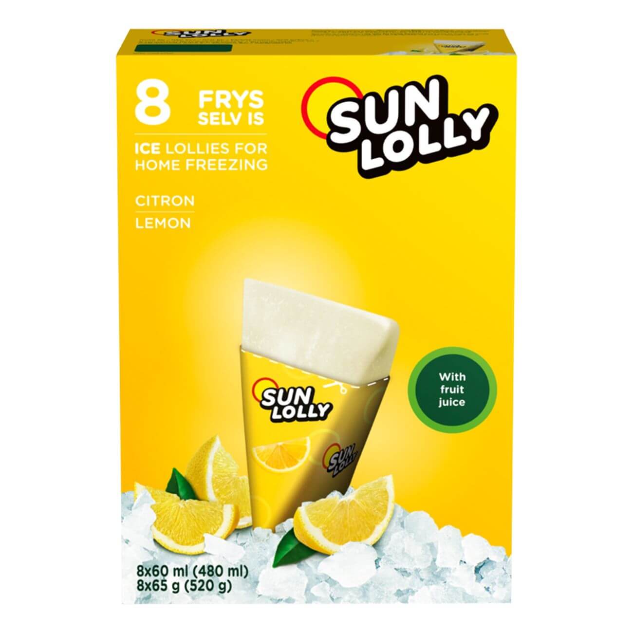 Läs mer om Sun Lolly Ice Lollies - Lemon 520g