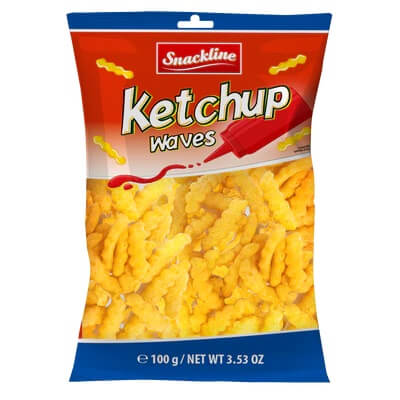 Snackline Ketchup Waves 100g