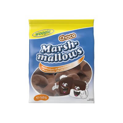 Woogie Marshmallows with Milk Chocolate 160g Coopers Candy