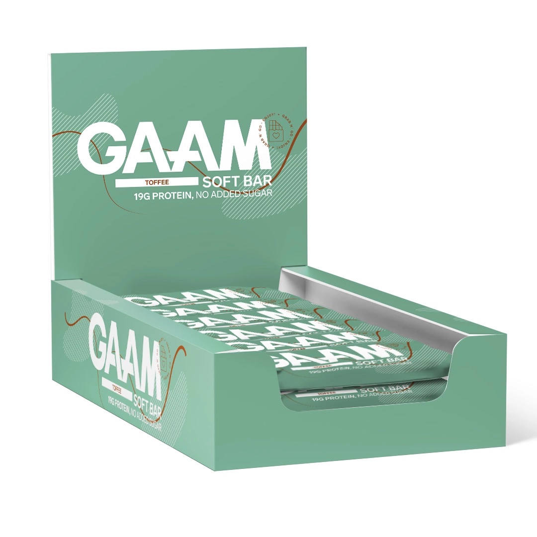 Läs mer om GAAM Soft Bar - Toffee 55g x 12st