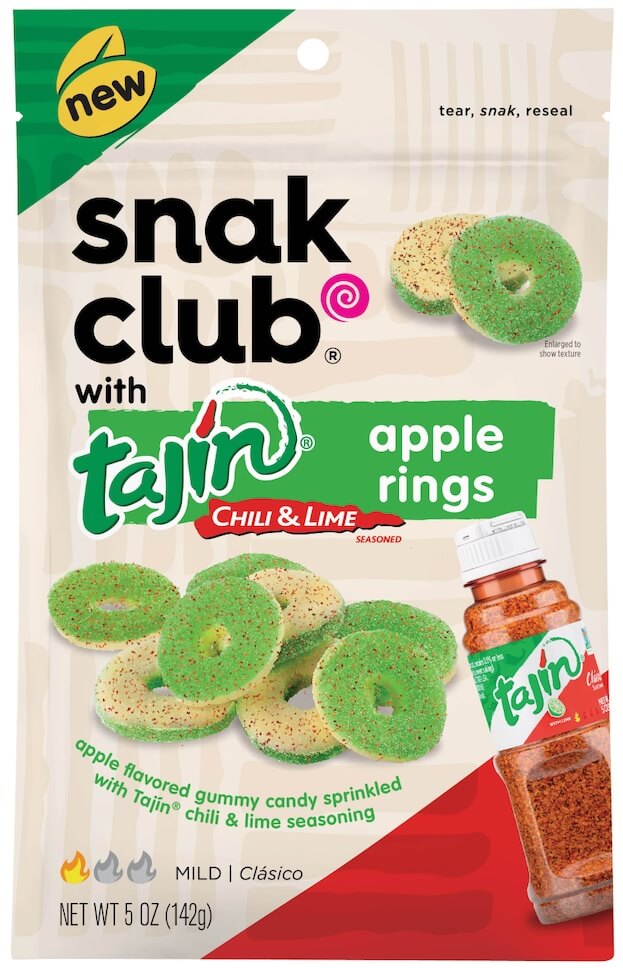 Läs mer om Snak Club Tajin Chili Lime - Apple Rings 142g