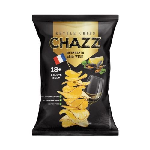 Läs mer om Chazz Mussels and White Wine Chips 90g