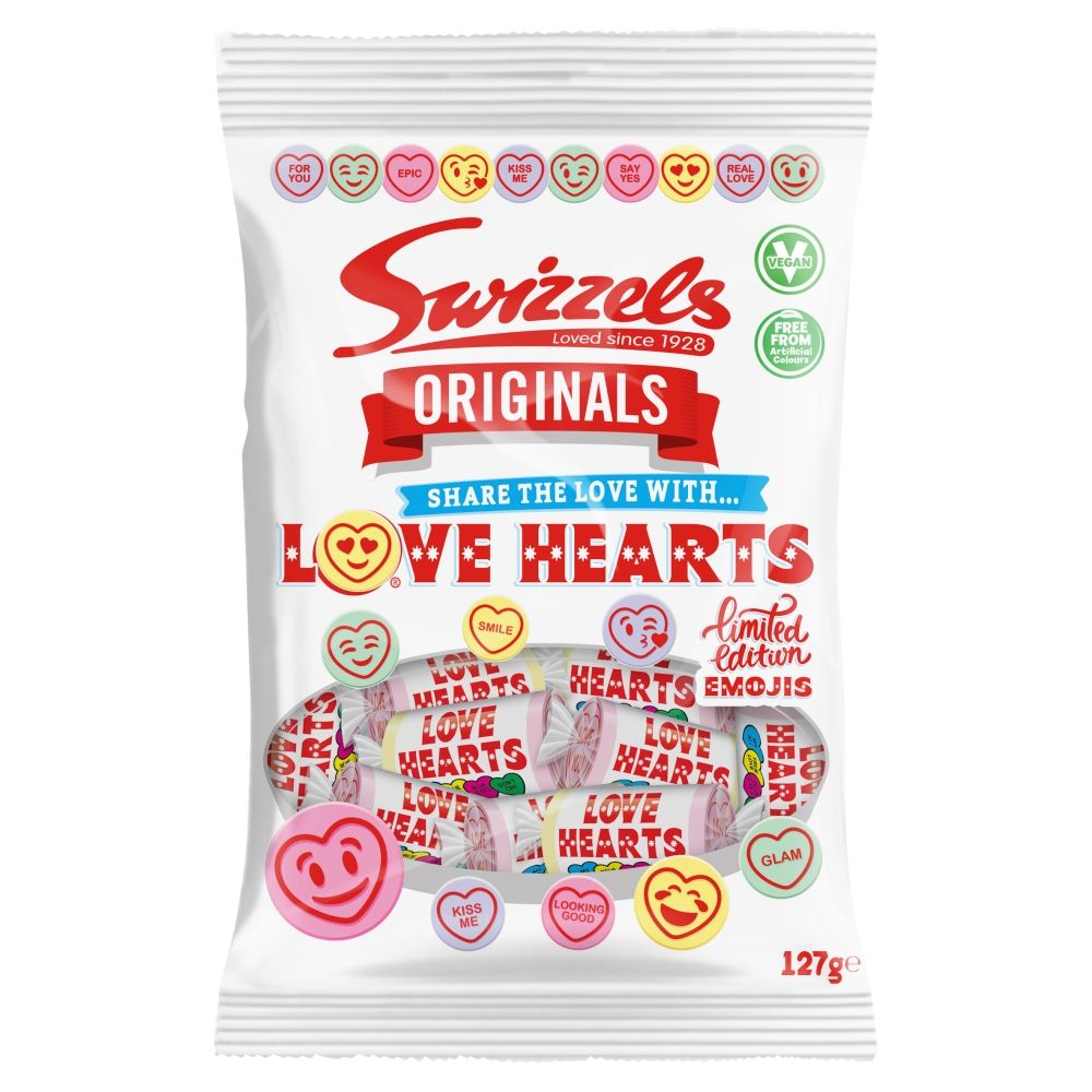 Läs mer om Swizzels Original Love Hearts 127g
