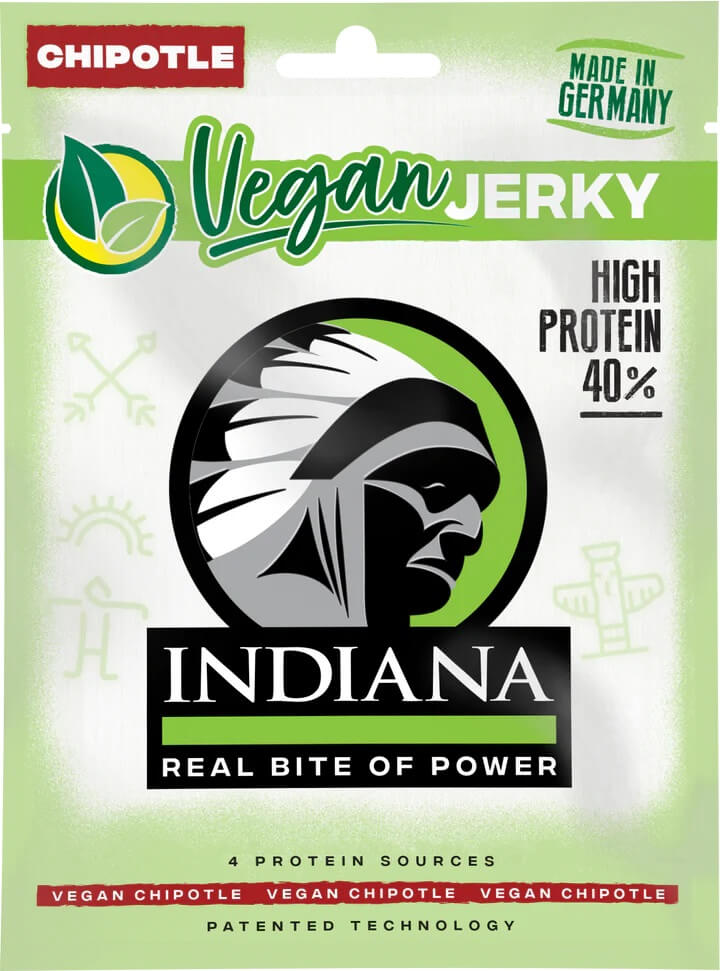 Läs mer om Indiana Vegan Jerky Hot & Sweet 25g