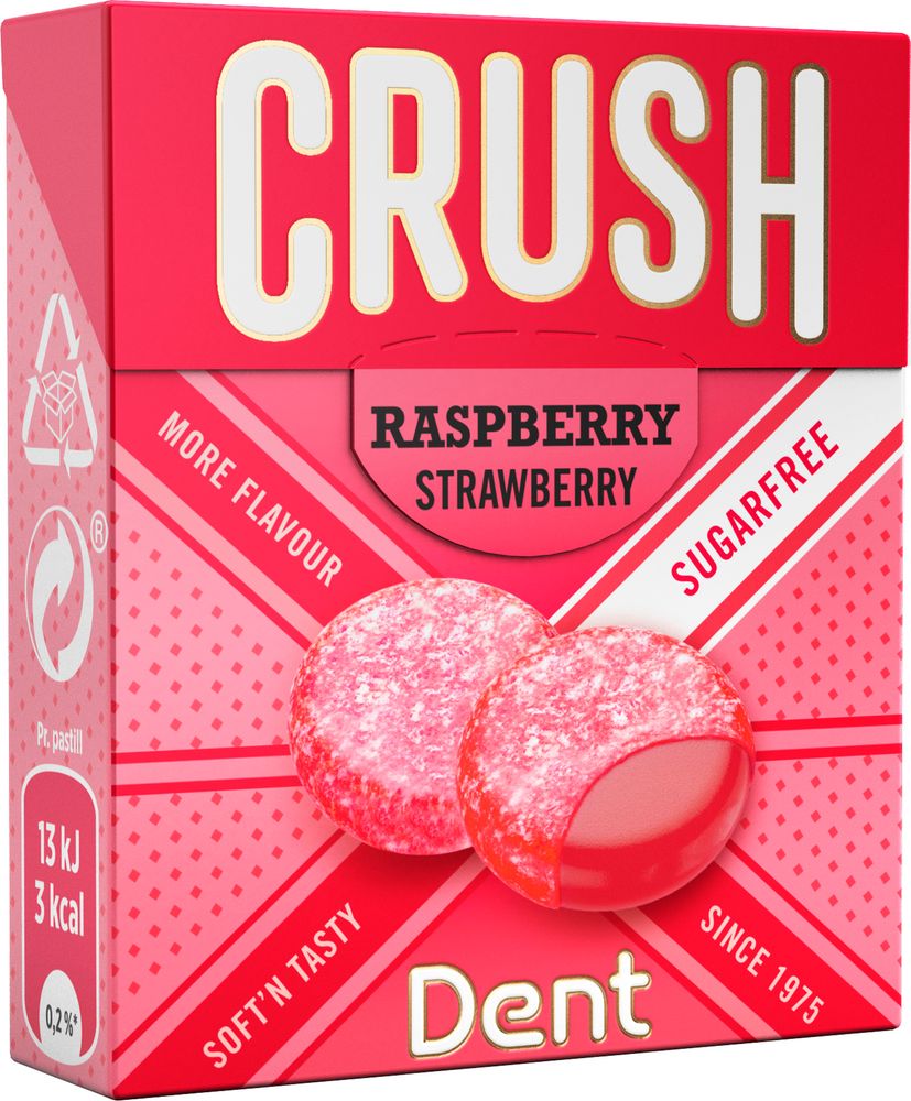 Läs mer om Dent Crush - Raspberry Strawberry 25g