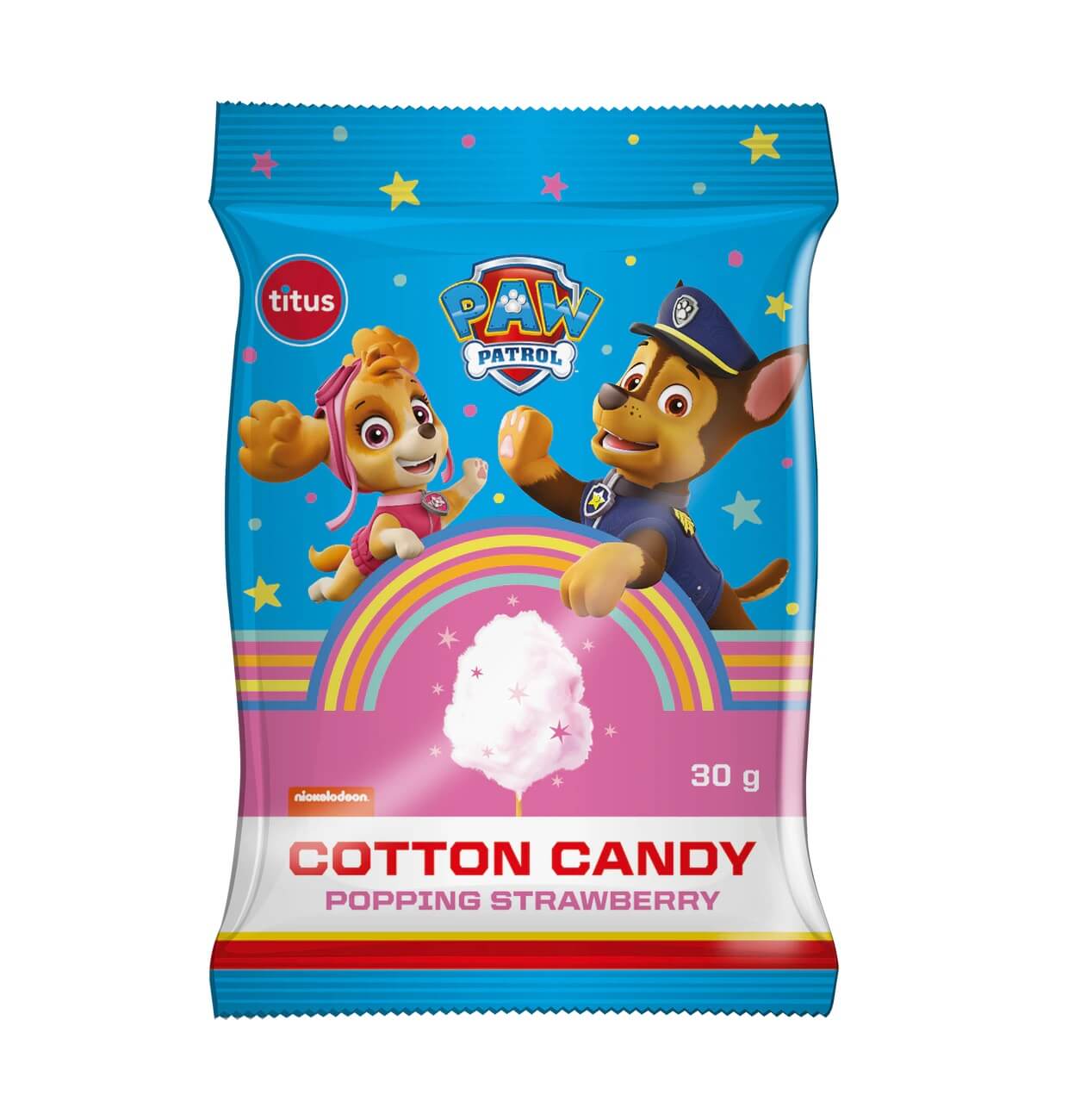 Läs mer om Paw Patrol Cotton Candy Popping Strawberry 30g