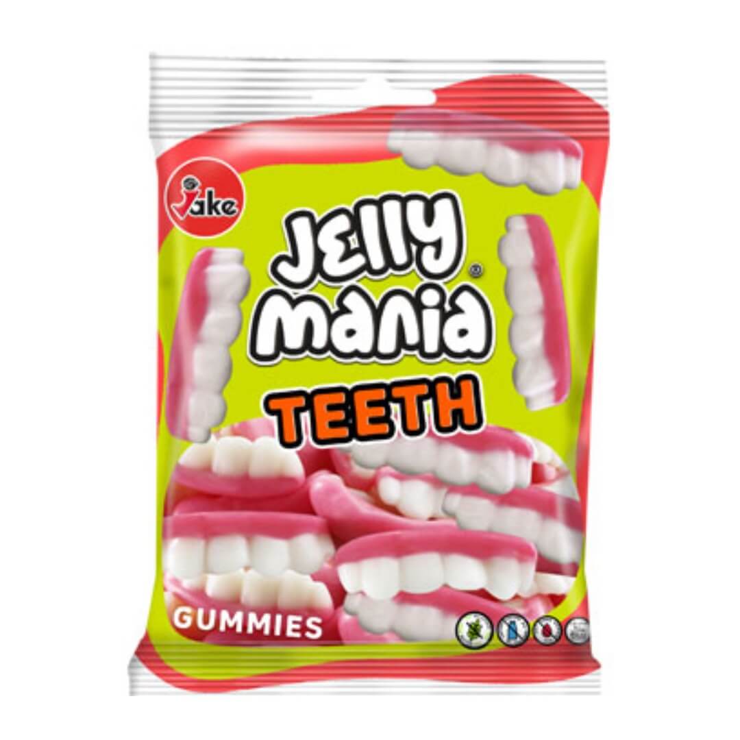 Läs mer om Jake Jelly Mania Teeth 100g