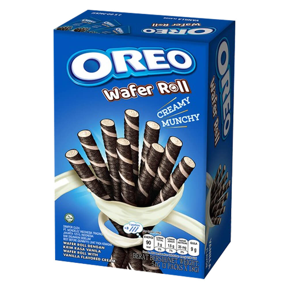 Läs mer om Oreo Wafer Rolls Vanilla 54g