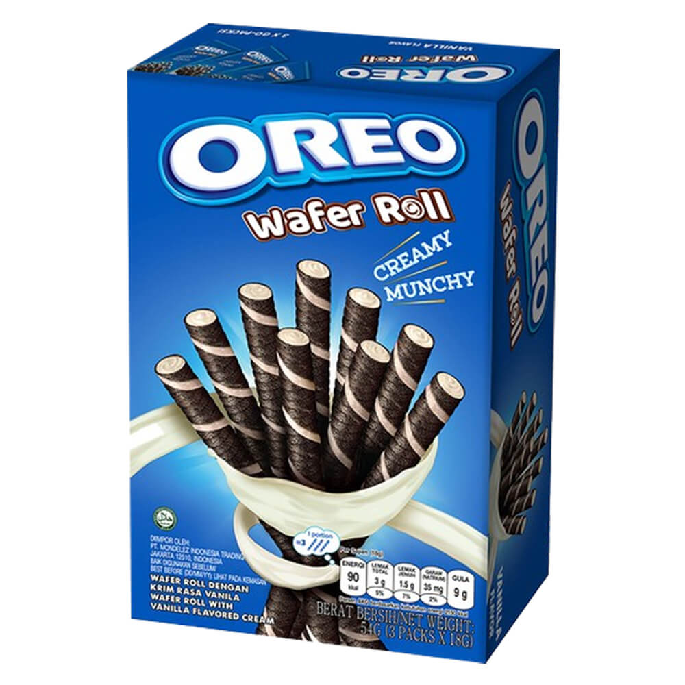 Läs mer om Oreo Wafer Rolls Vanilla 54g
