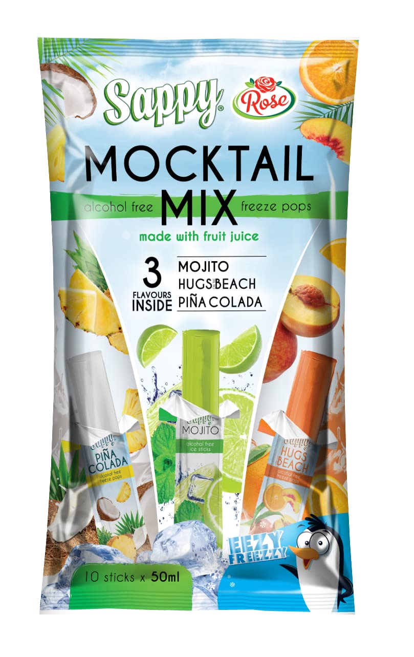 Sappy Mocktail Mix Freeze Pops 10 Pack