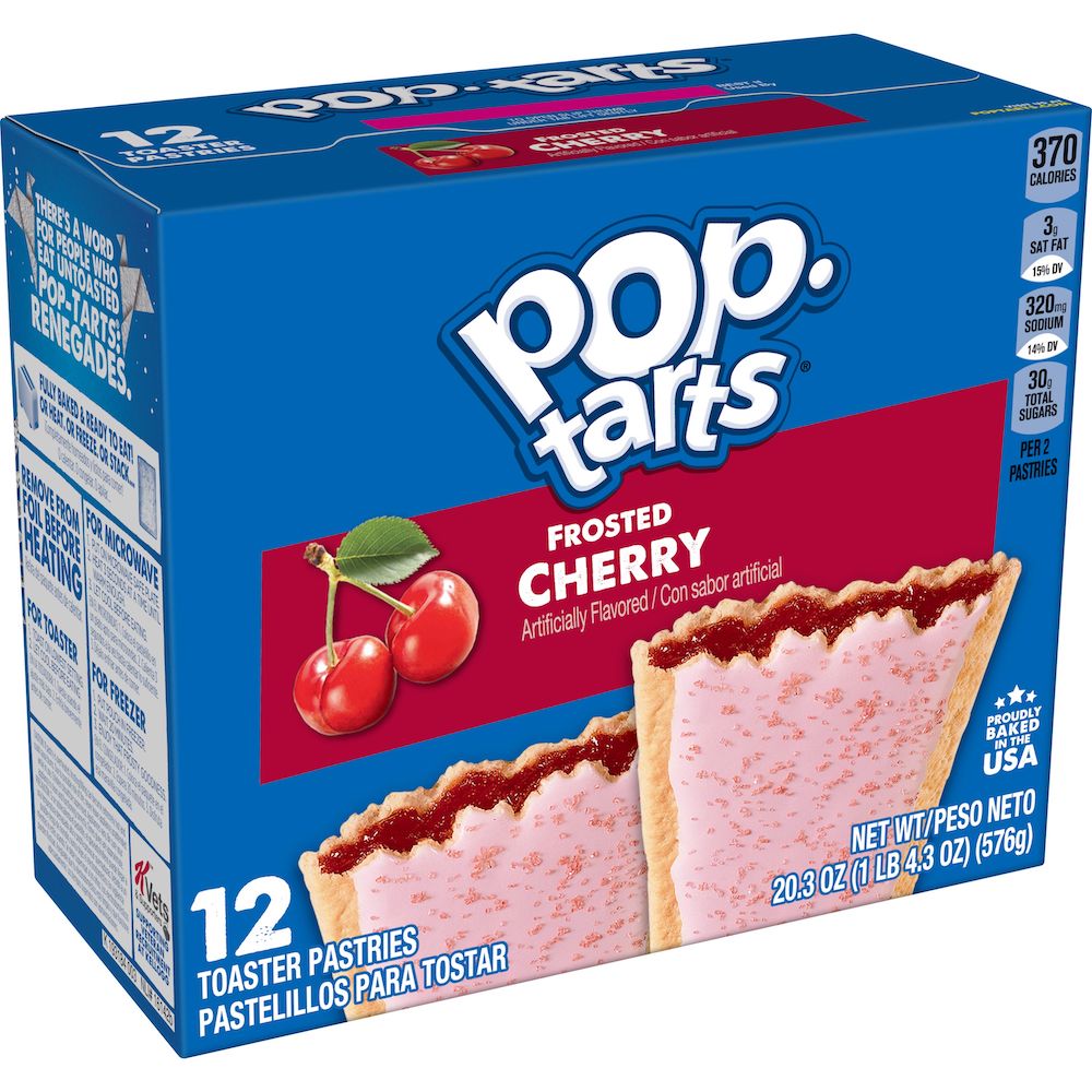 Läs mer om Kelloggs Pop-Tarts Frosted Cherry 12-pack 576g