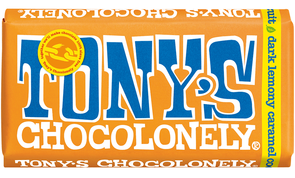 Tonys Chocolonely Dark Chocolate Lemony Caramel 180g