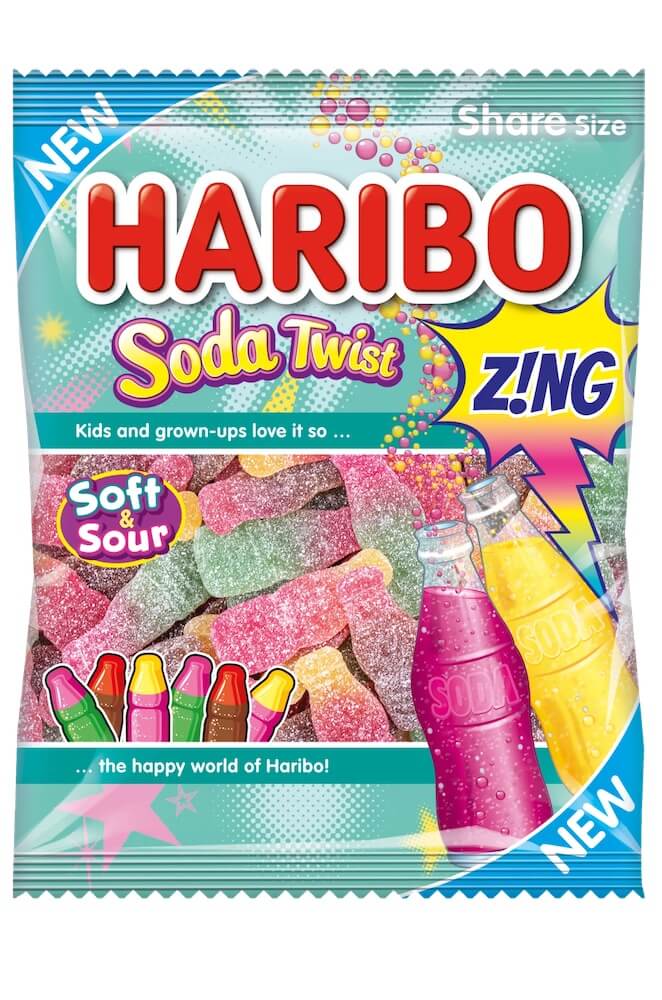 Läs mer om Haribo Soda Twist Zing 160g
