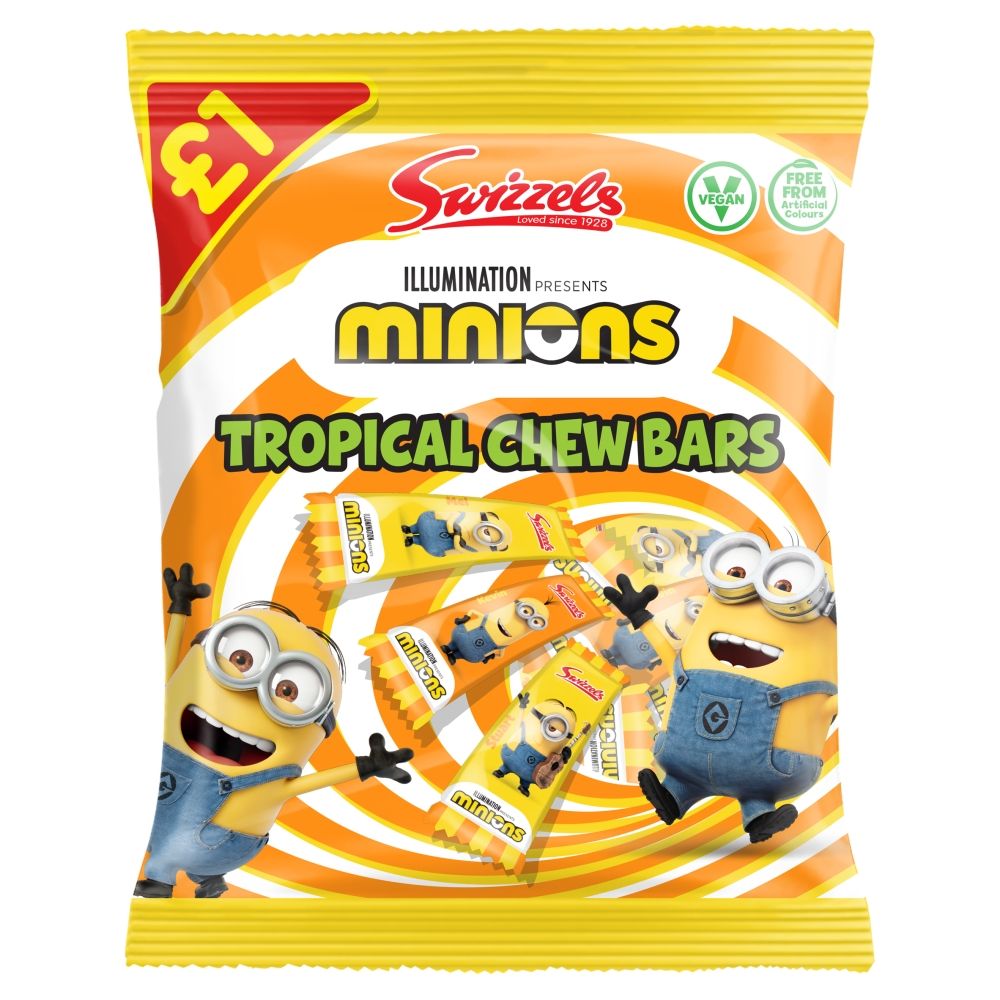 Läs mer om Swizzels Minions Tropical Chew Bars 120g