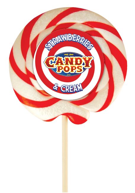 Läs mer om Candy Pops - Strawberries & Cream 75g