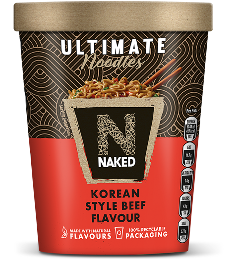 Läs mer om Naked Ultimate Korean Style Beef Flavour Noodles 90g