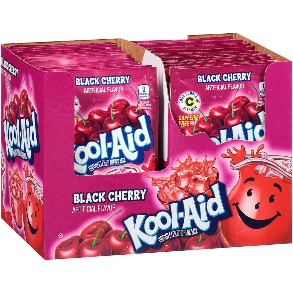 Läs mer om Kool-Aid Soft Drink Mix - Black Cherry 3.6g x 48st