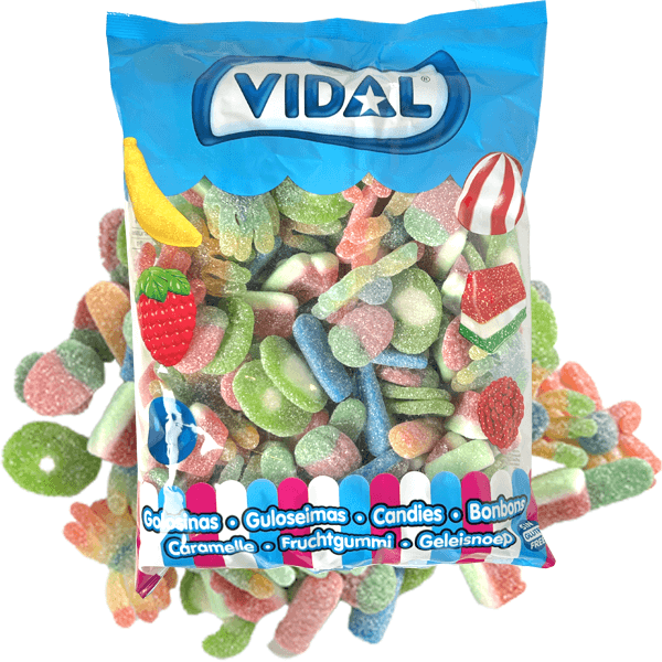 Läs mer om Vidal Sour Jelly Mix 1kg