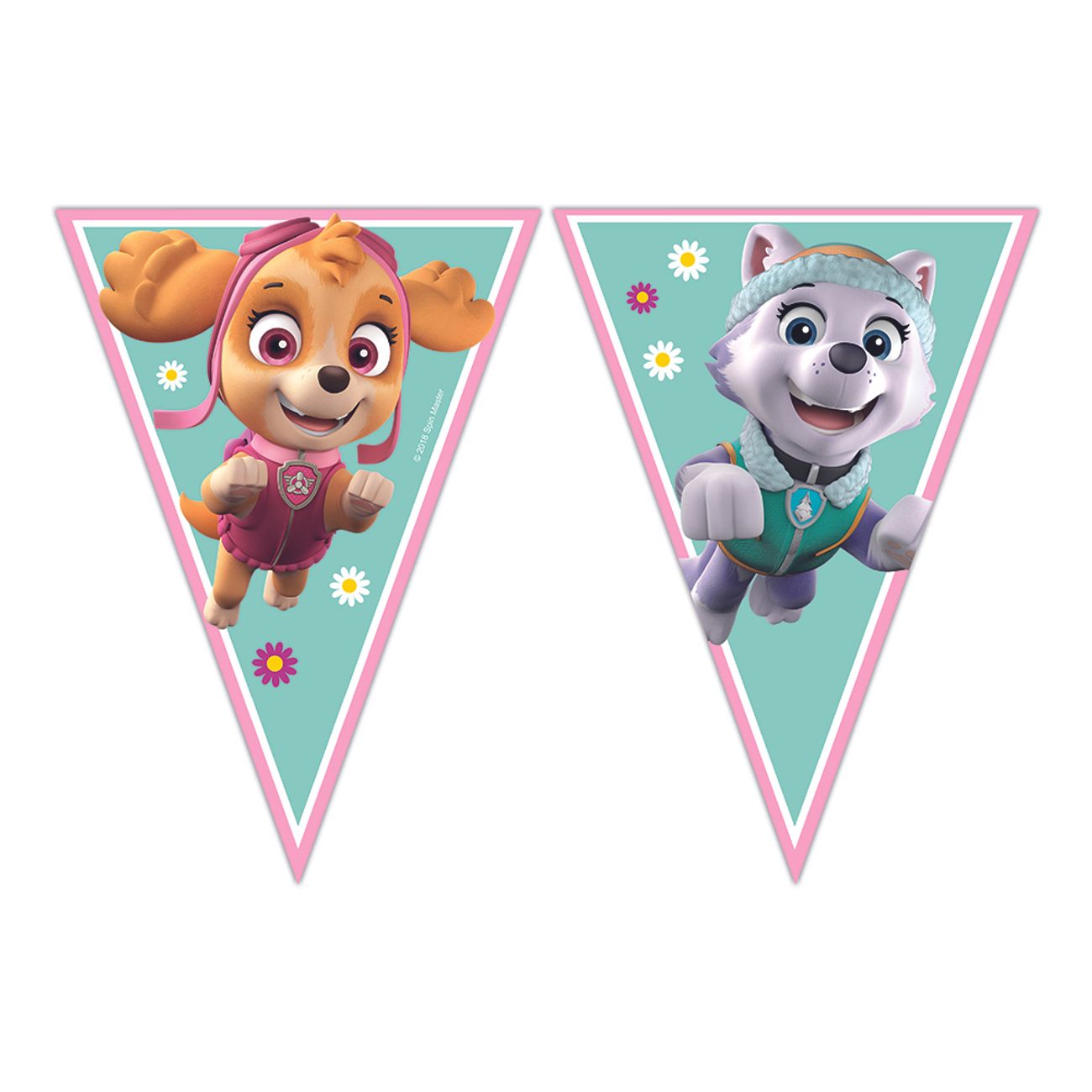 Flaggirlang Paw Patrol Skye & Everest
