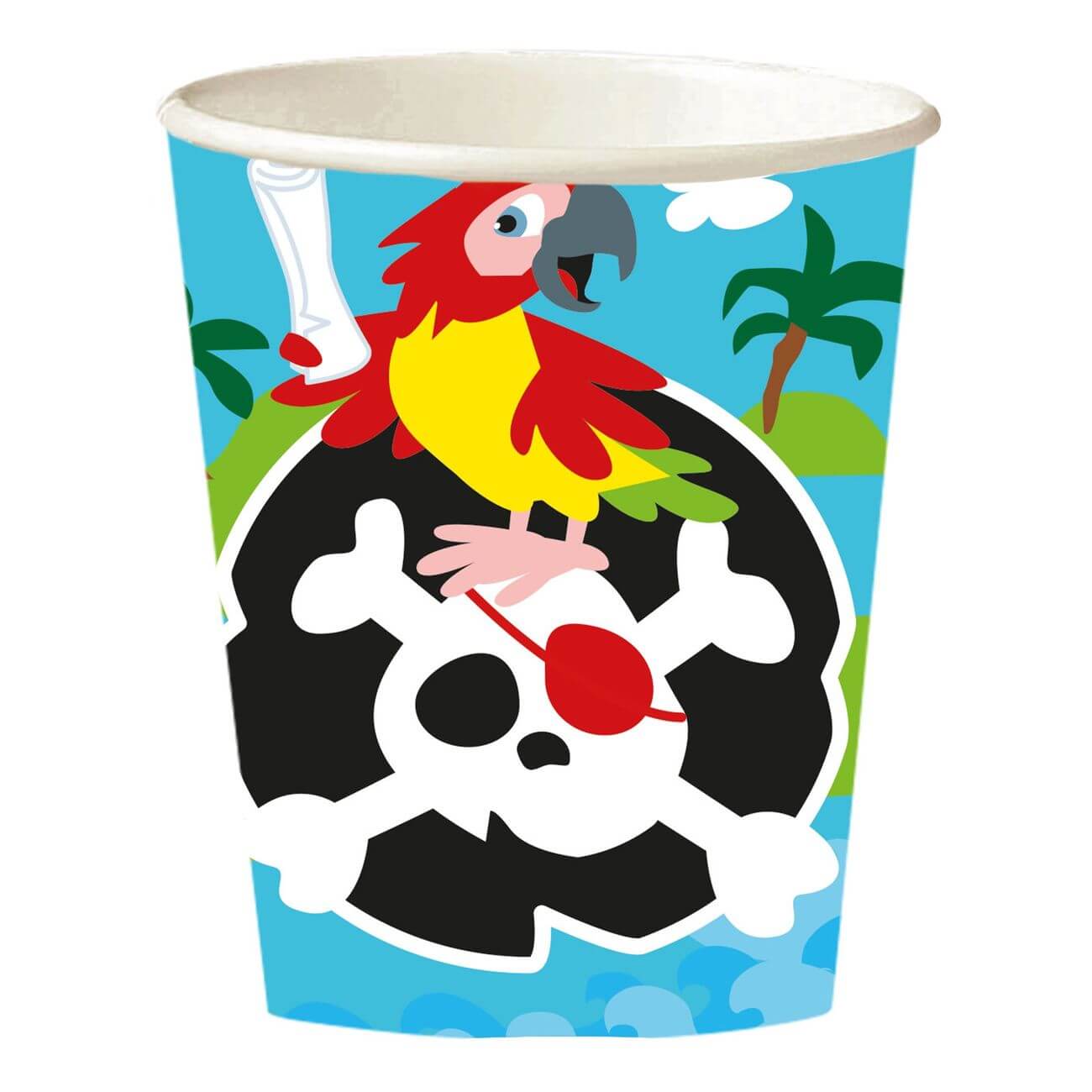 Pappersmuggar Pirat Jolly Roger 8-pack