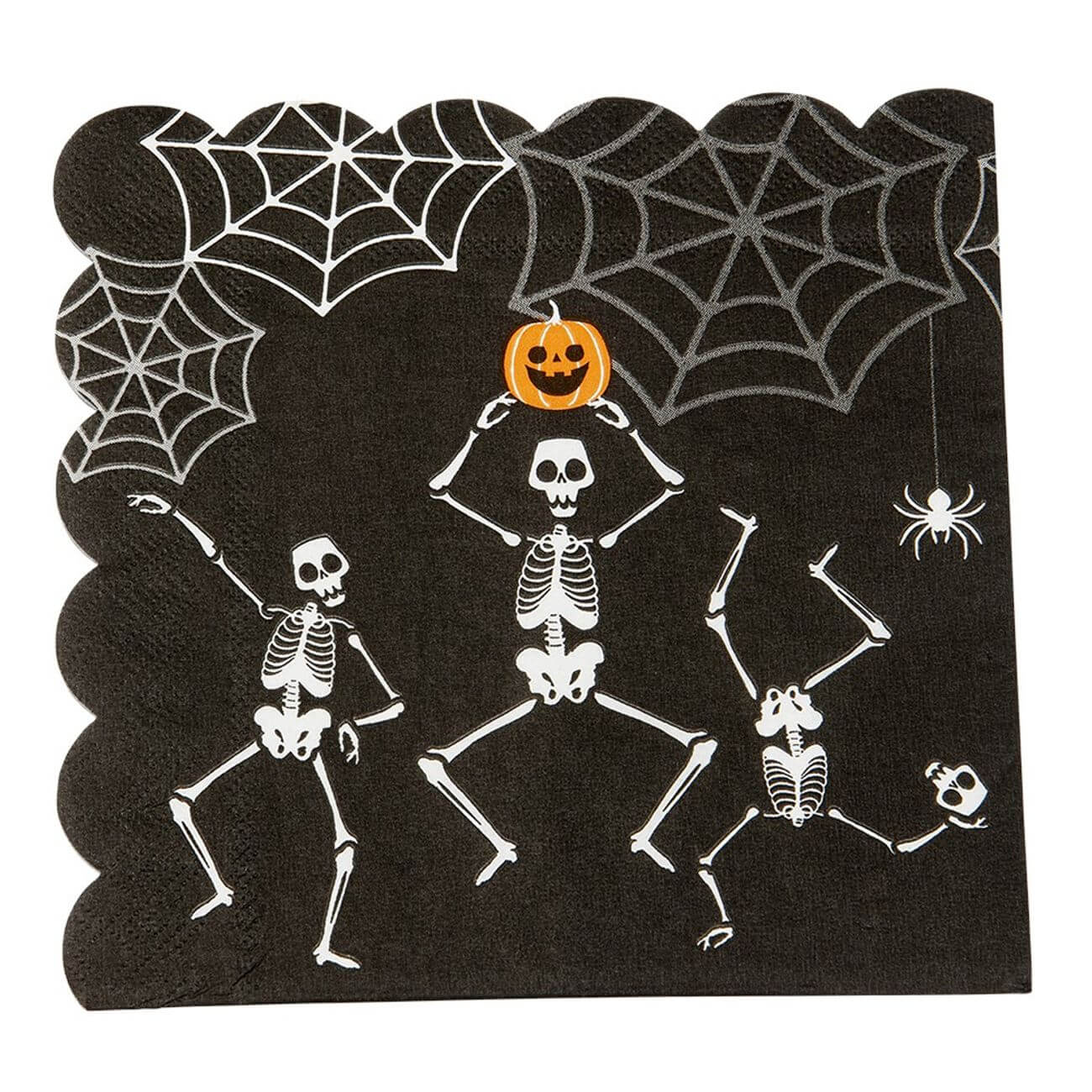Servetter Halloween Skelett 16-pack | Festartiklar - Engångsartiklar | Gottegrisen