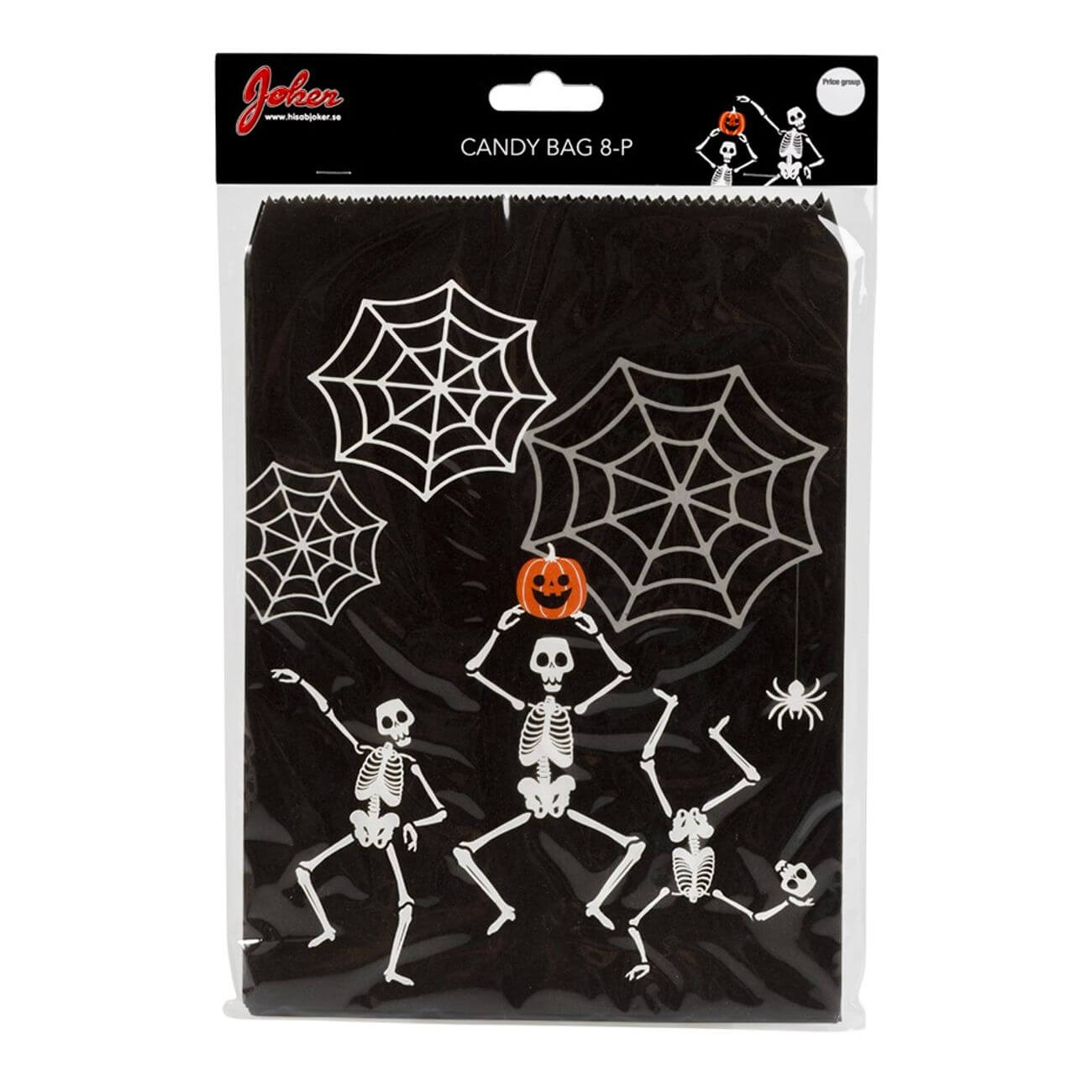 Produktfoto för Godispåsar Halloween Skelett 8-pack