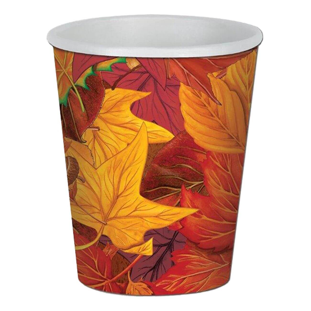 Pappersmuggar Höstlöv 8-pack | Festartiklar - Engångsartiklar | Gottegrisen