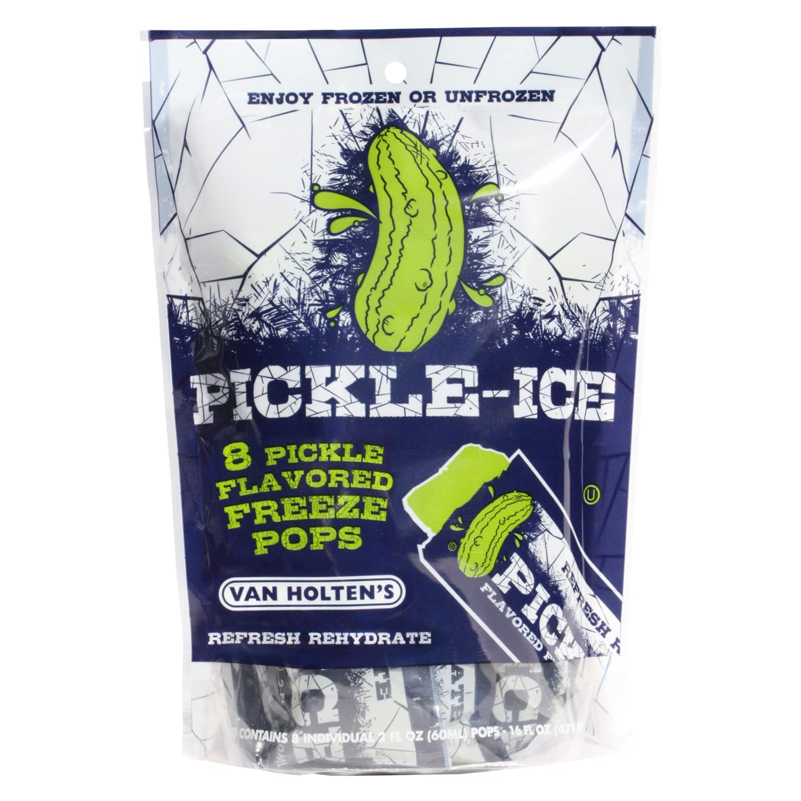 Läs mer om Van Holtens Pickle Ice Freezer Pops 8-pack