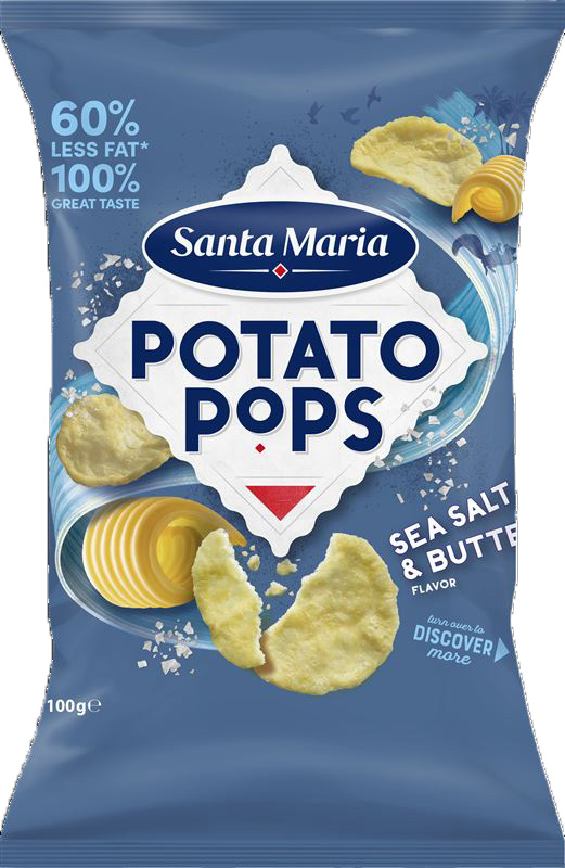 Santa Maria Potato Pops Sea Salt Butter 100g