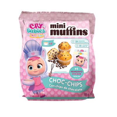Cry Babies Mini Muffins Chocolate Chips 125g (BF: 2024-01-10) Coopers Candy