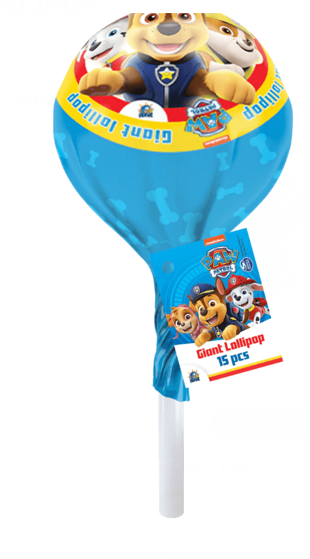 Paw Patrol Giant Lollipop 120g Coopers Candy