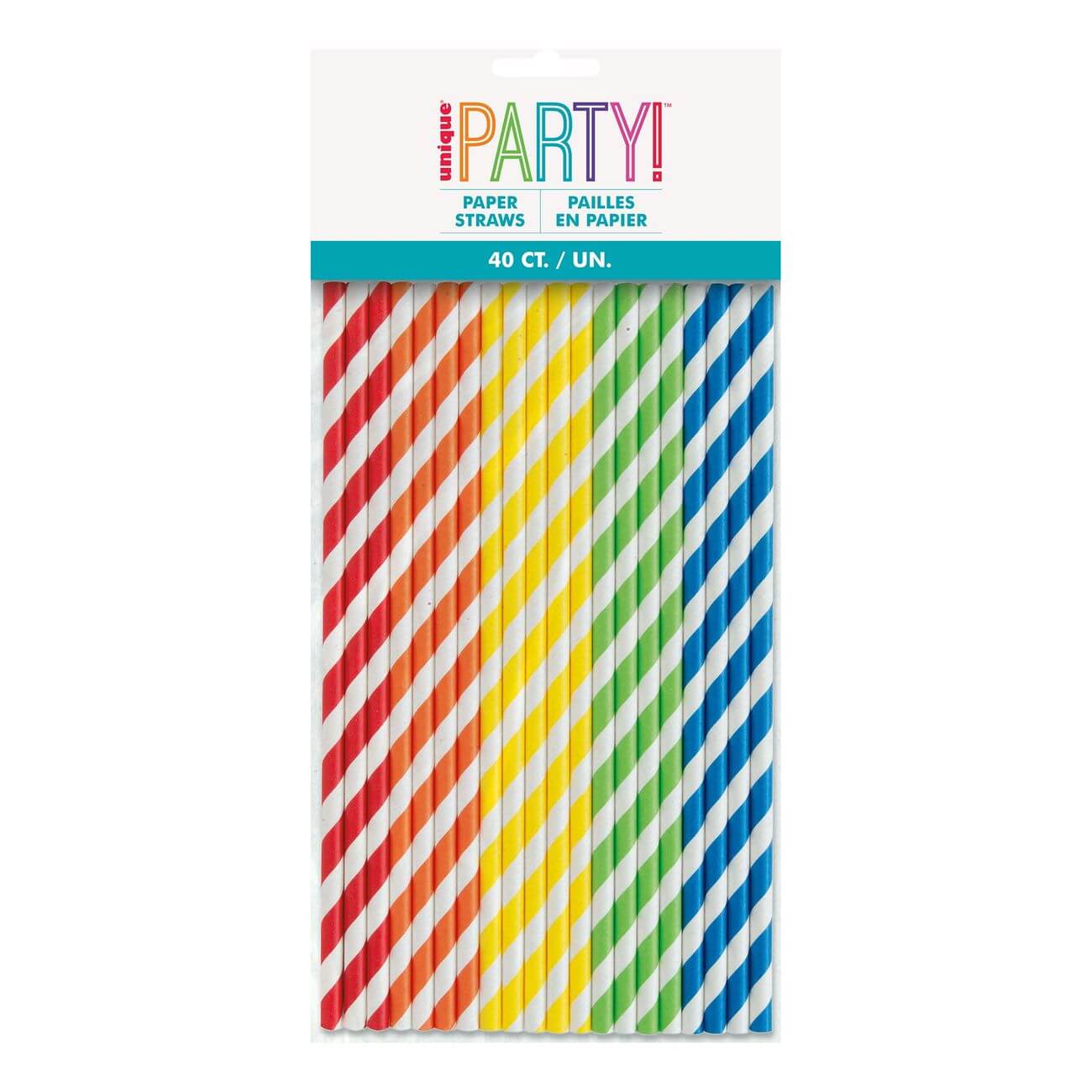 Produktfoto för Papperssugrör Multi 40-pack