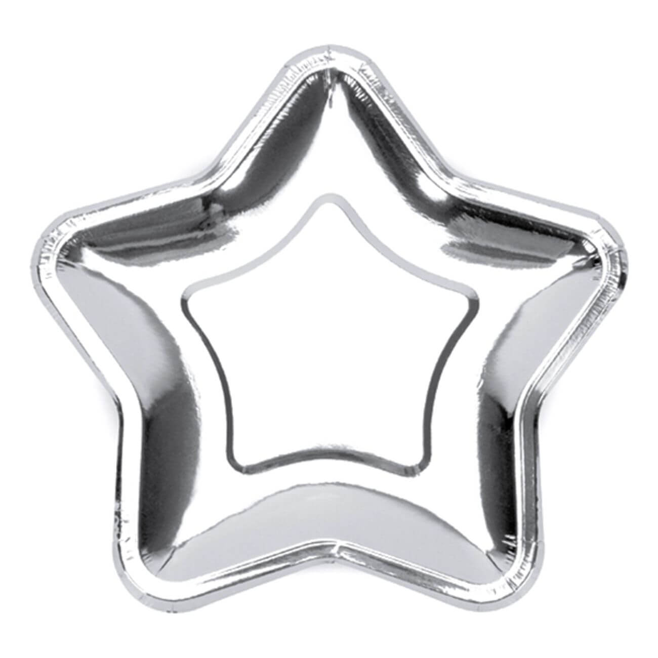 Läs mer om Papperstallrikar Stjärna Silver Metallic 6-pack