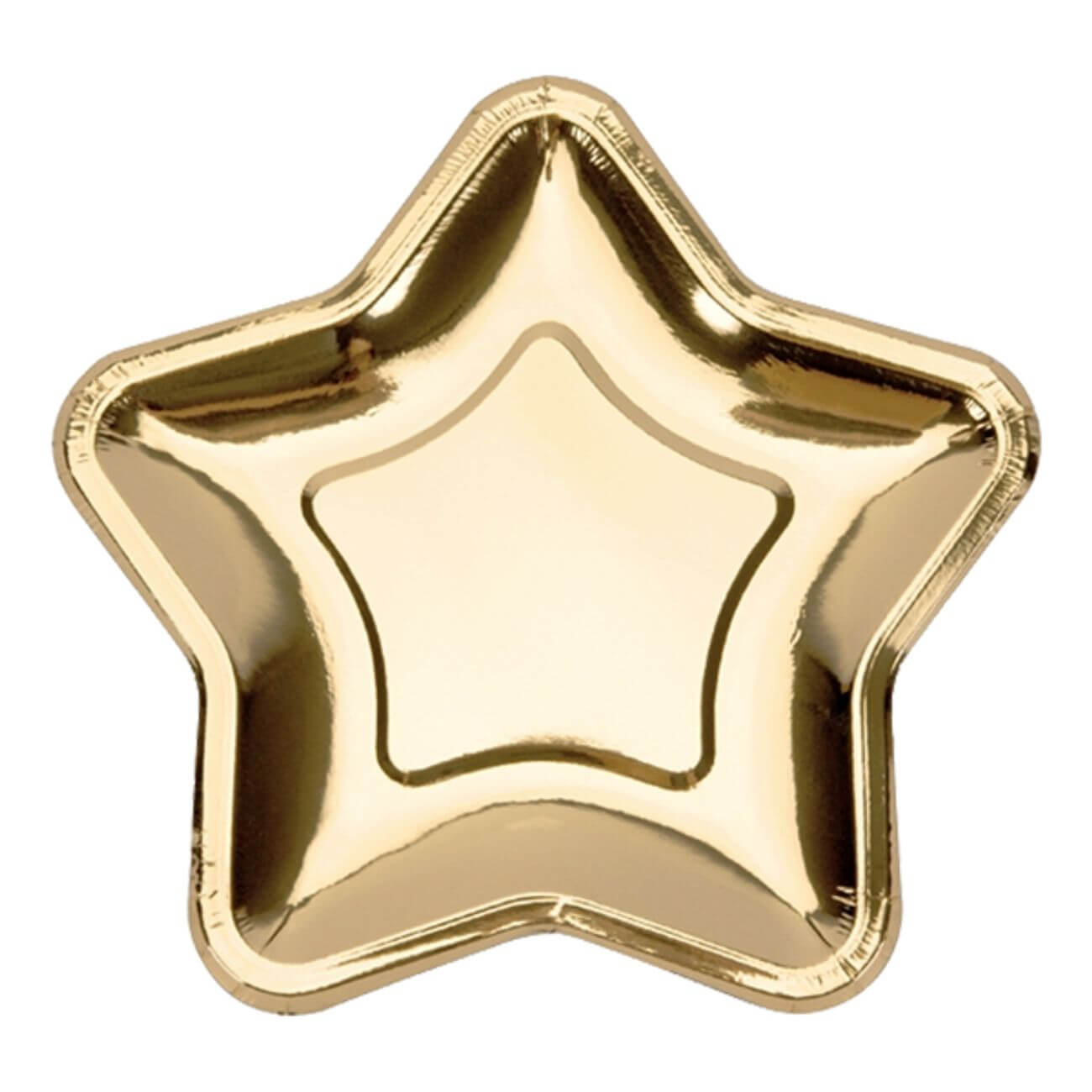 Läs mer om Papperstallrikar Stjärna Guld Metallic 6-pack
