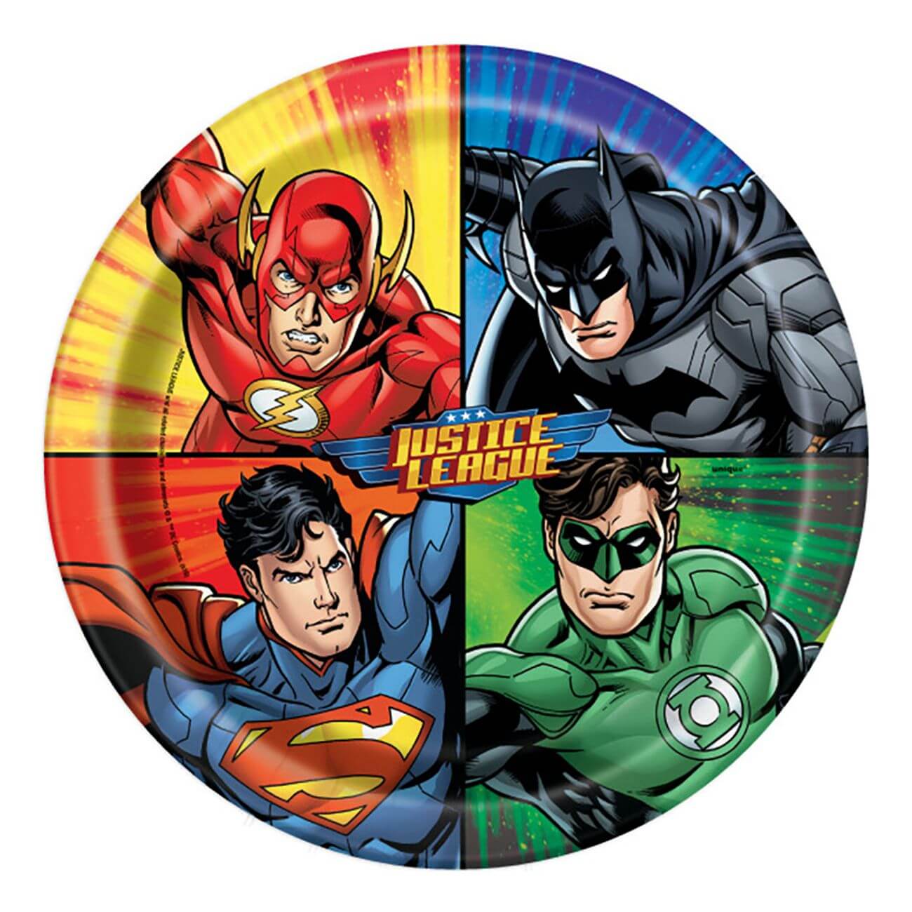 Läs mer om Papperstallrikar Justice League 8-pack